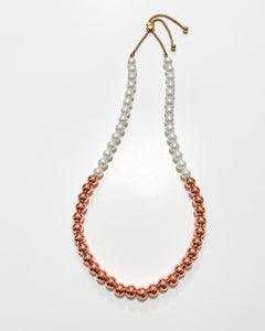 Pearl Tango Necklace - Rose Gold