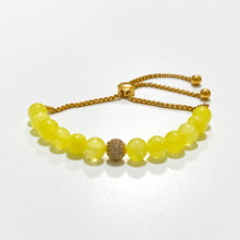 Load image into Gallery viewer, Lemon Bauble Jade Bracelet