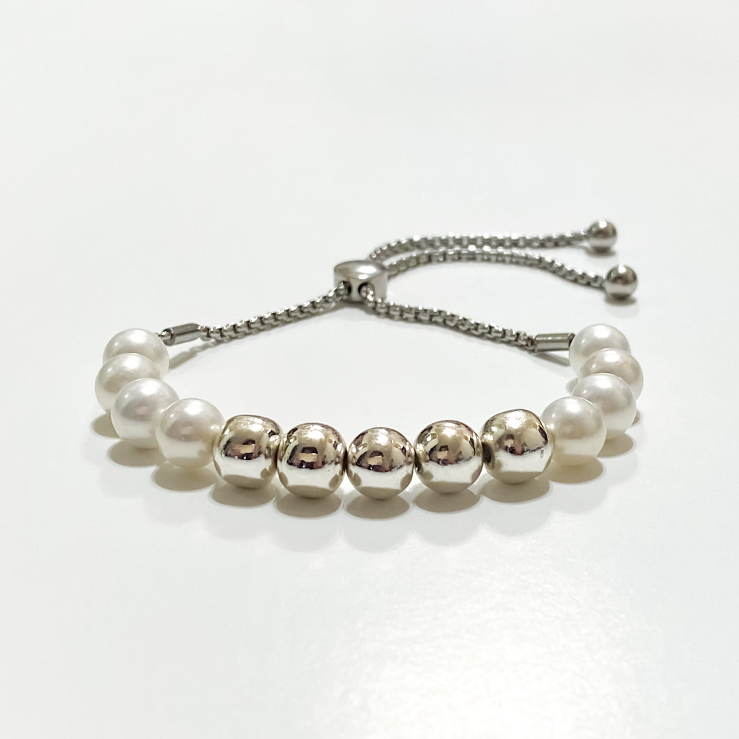 Pearl Tango Bracelet - Silver