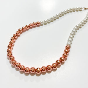 Pearl Tango Necklace - Rose Gold