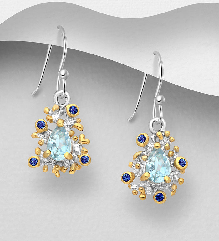 Kathleen Gemstone & Silver Earrings