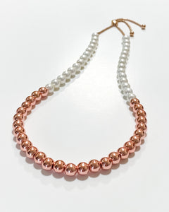 Pearl Tango Necklace - Rose Gold