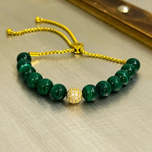 Load image into Gallery viewer, BG Signature Malachite Bauble Bracelet