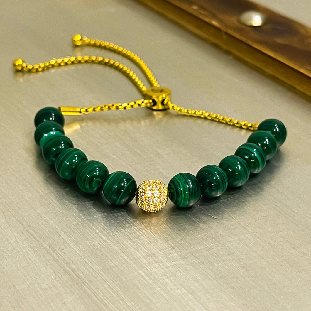 BG Signature Malachite Bauble Bracelet