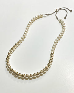 Pearl Tango Necklace - Silver