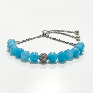 Sky Blue Bauble Jade Bracelet