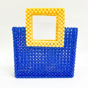 Majorelle Blue Crystal Beaded Tote