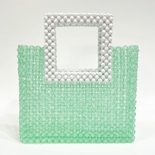 Load image into Gallery viewer, Lime Green Crystal Beaded Tote