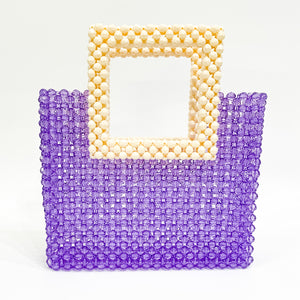 Purple Crystal Beaded Tote