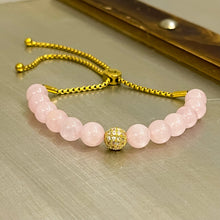 Load image into Gallery viewer, BG Signature Rose Quartz Bauble Bracelet