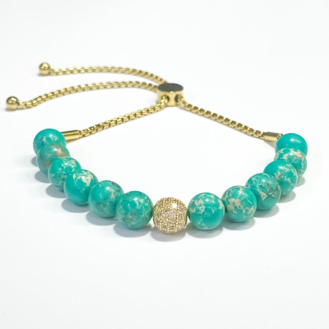 Turquoise Imperial Jasper Bauble Bracelet