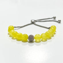 Load image into Gallery viewer, Lemon Bauble Jade Bracelet