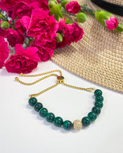 Load image into Gallery viewer, BG Signature Malachite Bauble Bracelet