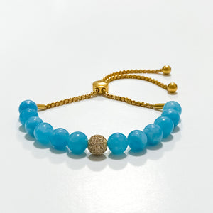 Sky Blue Bauble Jade Bracelet