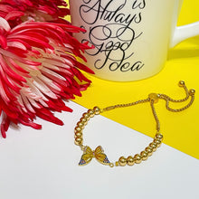 Load image into Gallery viewer, Gold Butterfly Adjustable Bracelet