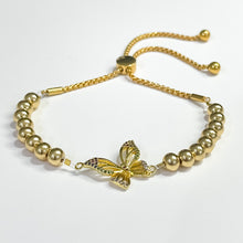 Load image into Gallery viewer, Gold Butterfly Adjustable Bracelet