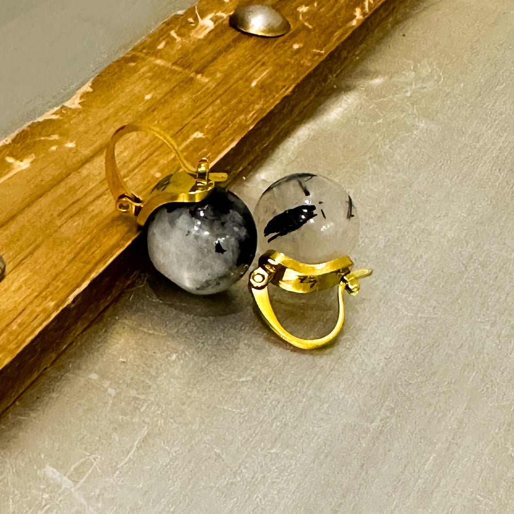 BG Signature Rutilated Quartz Earrings