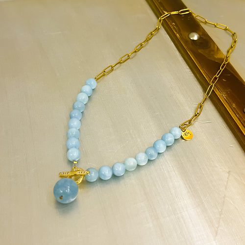 BG Signature Aquamarine Necklace