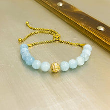 Load image into Gallery viewer, BG Signature Aquamarine Bauble Bracelet