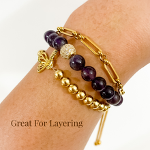 Load image into Gallery viewer, BG Signature Amethyst Bauble Bracelet