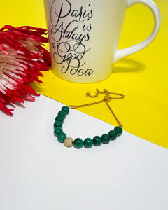 BG Signature Malachite Bauble Bracelet