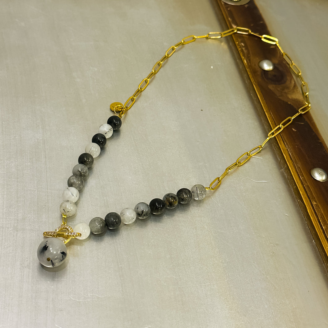 BG Signature Rutilated Quartz Necklace