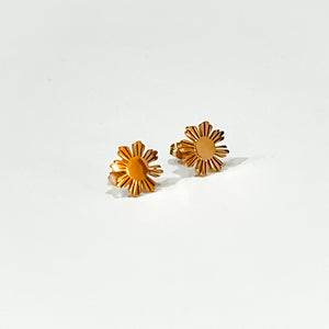 Rose Gold Sun Stud Earrings