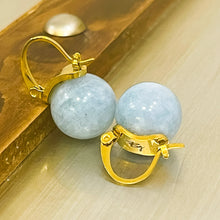 Load image into Gallery viewer, BG Signature Aquamarine Earrings