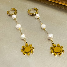 Load image into Gallery viewer, Pearl Of The Orient Sun Earrings