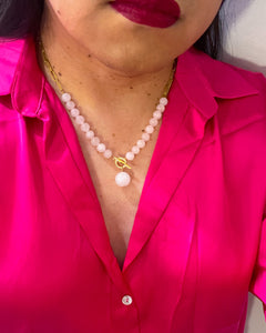 BG Signature Rose Quartz Necklace